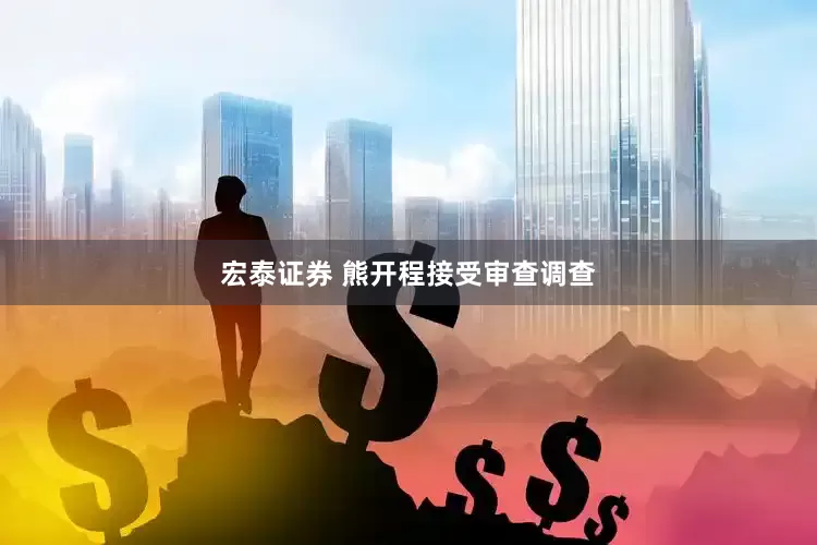 宏泰证券 熊开程接受审查调查