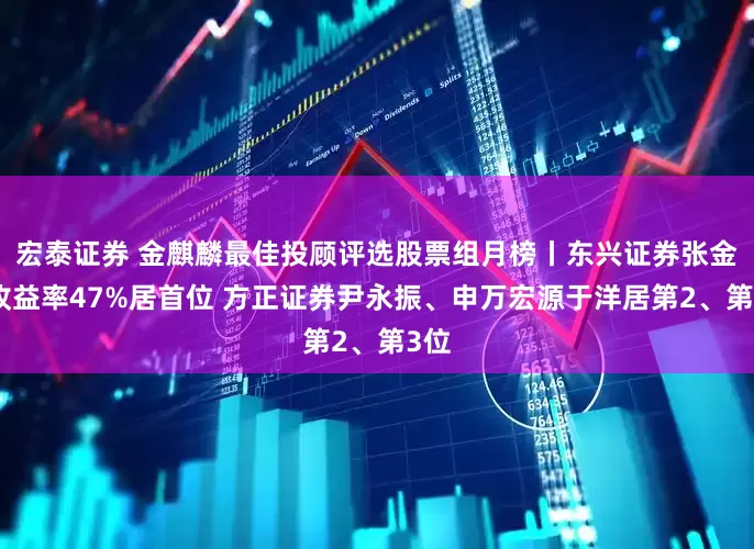 宏泰证券 金麒麟最佳投顾评选股票组月榜丨东兴证券张金嵬收益率47%居首位 方正证券尹永振、申万宏源于洋居第2、第3位