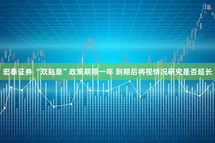 宏泰证券 “双贴息”政策期限一年 到期后将视情况研究是否延长